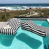 Striped pool loungers - rounded