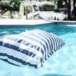 Striped pool cushions